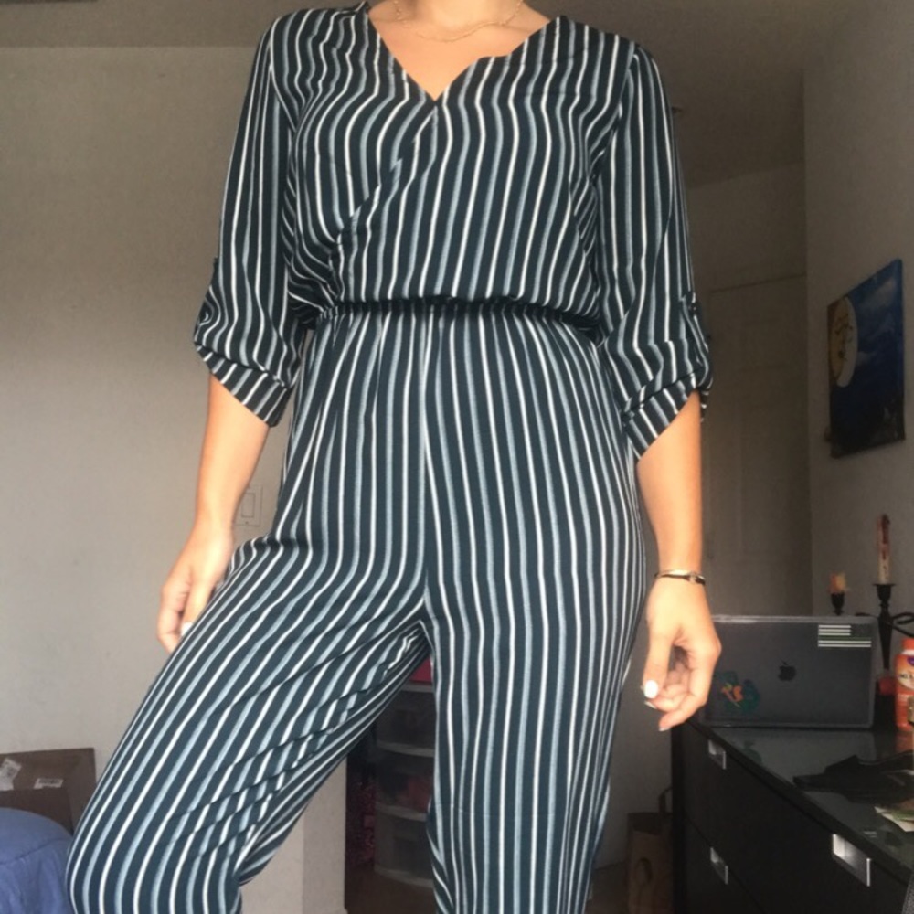 Striped Pant suit/jumper